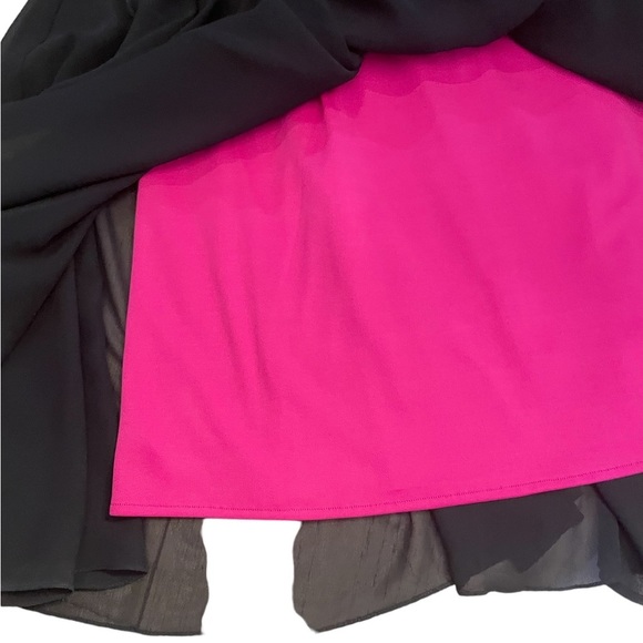 X scape Black Mesh beaded strappy fitted maxi gown size 6 - Picture 12 of 13